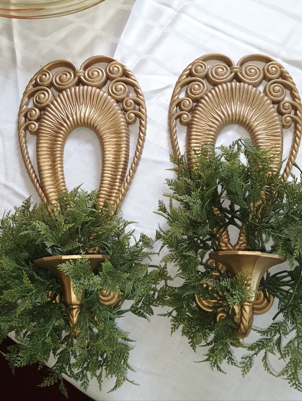 Vintage Pair 1975 Burwood Wall Scones Candle holders